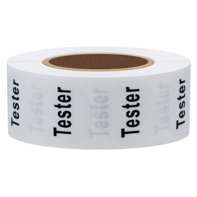 Hybsk Clear Cosmetic Tester Labels 20mm Round Total 500 Per Roll (Clear) - Image 2